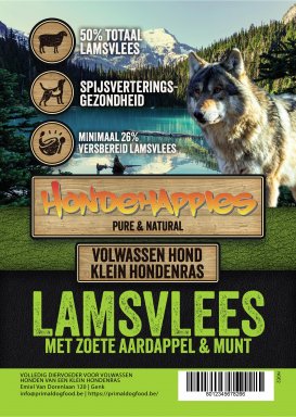 Pure & Natural Volwassen Hond Klein Hondenras Lamsvlees met Zoete Aardappel & Munt 2kg