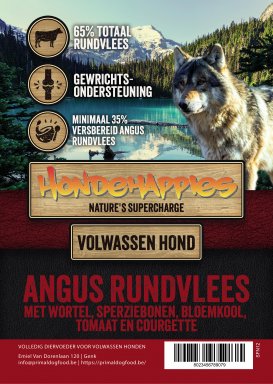 Nature’s supercharge Angus Rundvlees met Wortel, Sperziebonen, Bloemkool, Tomaat en Courgette 12 kg