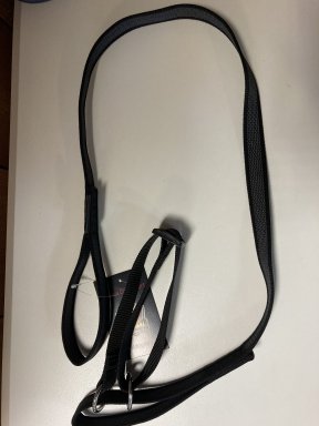 ringlijn zwart anti-slip (martingale) - verstelbaar