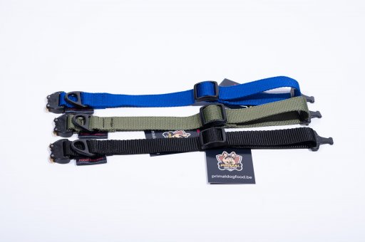 nylon halsband 25 mm - cobra sluiting - 29-43 cm - blauw