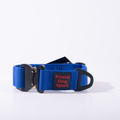 nylon halsband 40 mm - cobra sluiting - 32-41cm - blauw