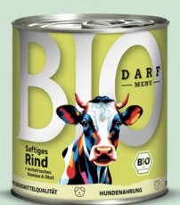 P7724 Darf Bio Menu Sappig Rund 800g in Blik