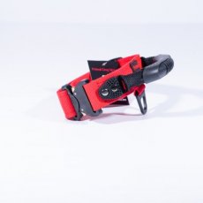 nylon halsband 40 mm - cobra sluiting - 37-41cm - rood - met handvat