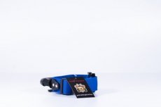 nylon halsband 40 mm - cobra sluiting - 37-41cm - blauw - met handvat