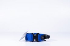nylon halsband 40 mm - cobra sluiting - 42-52cm - blauw - met handvat