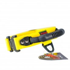 PDS979 nylon halsband 40 mm - cobra sluiting - 50-62cm - geel - met handvat