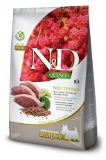 N&D Quinoa Gecastreerde Hond Eend, Broccoli & Asperges Adult Mini 2,5kg